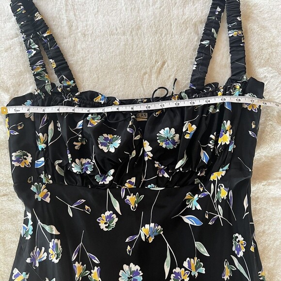 Nicholas NWOT Nina Dress Danbury Floral Maxi Black Blue Women’s 14 - Picture 12 of 16